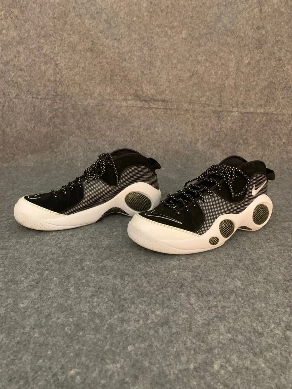 Nike Air Zoom Flight 95 Men’s 2015 Black Metallic Silver 806404-001 Sneakers - Picture 6 of 14